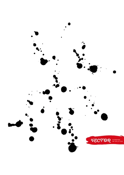 Black ink vector splatters — Stock Vector