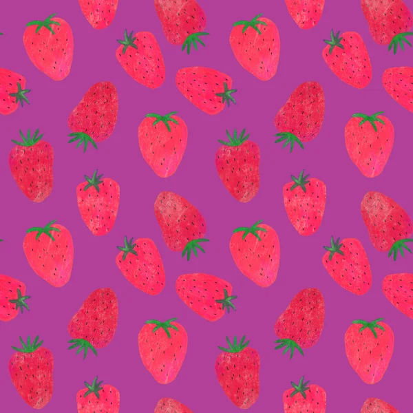 Hand drawn Strawberry texture — Stock Photo, Image