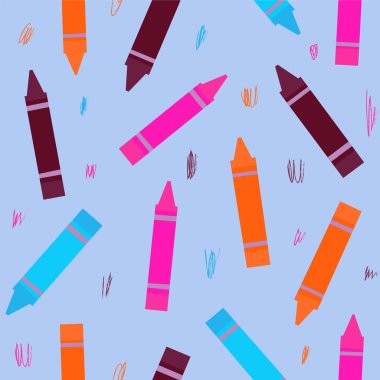 desen renkli boya kalemi ile