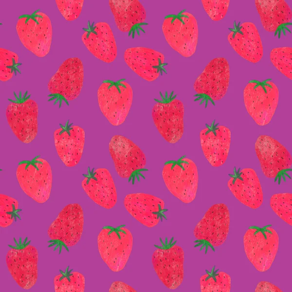 Hand drawn Strawberry texture — Stock Photo, Image