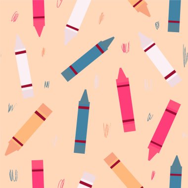 desen renkli boya kalemi ile