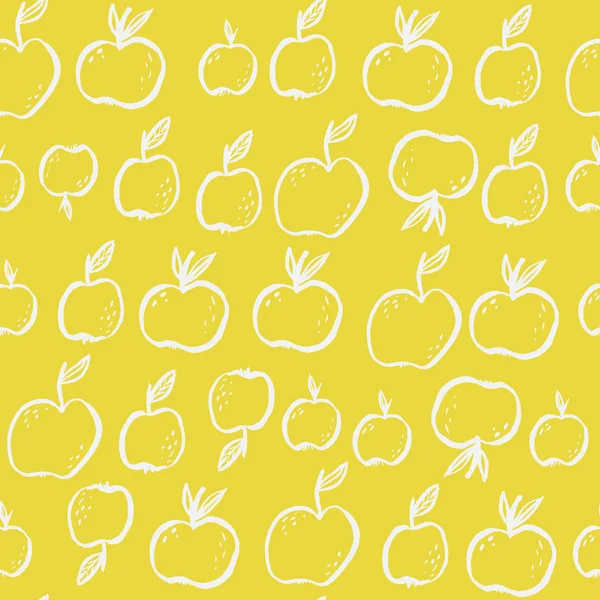 Doodle pattern with apples — Stock Vector