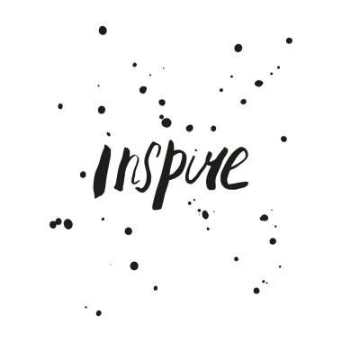 İlham verici tipografi illüstrasyon