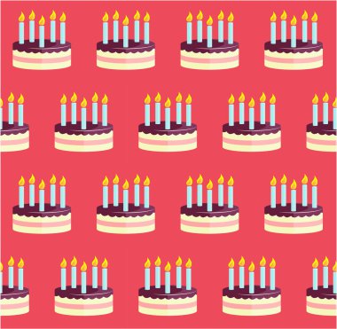 doğum günü pastası seamless modeli