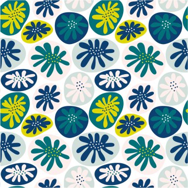 soyut stilize çiçekler ile Seamless Modeli