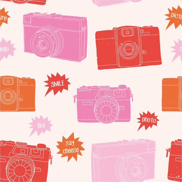 Photography seamless pattern. — Stock Vector