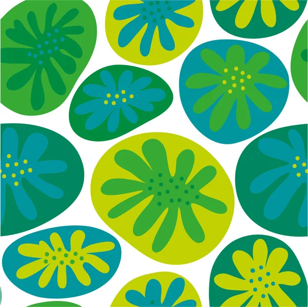 Patrón sin costura con flores estilizadas abstractas — Archivo Imágenes Vectoriales