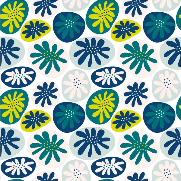 Nahtloses Muster mit abstrakten stilisierten Blumen — Stockvektor