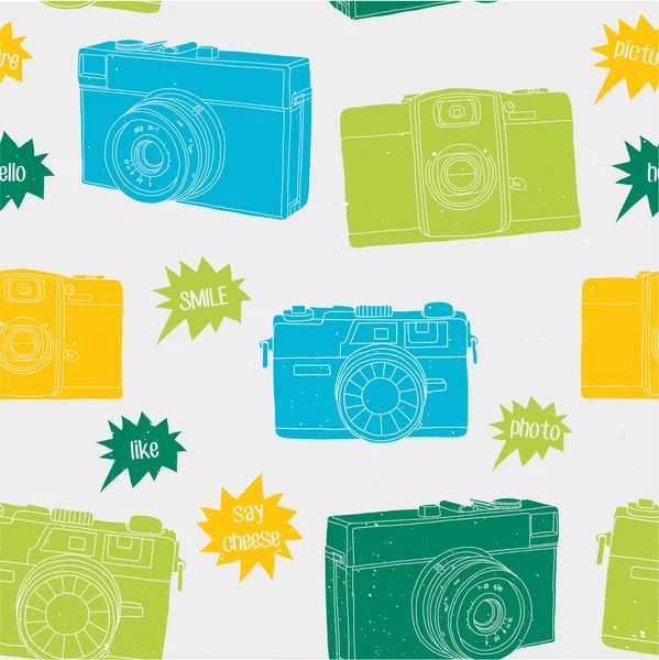 Photography seamless pattern — Stock Vector