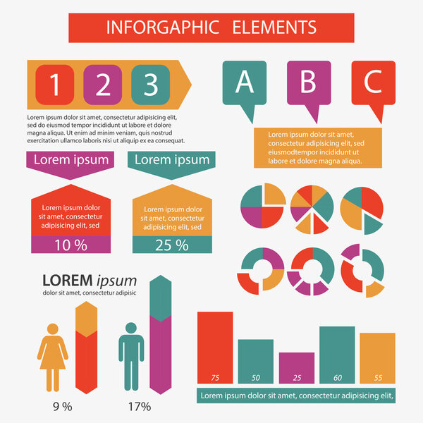 Элементы дизайна для презентации бизнеса
