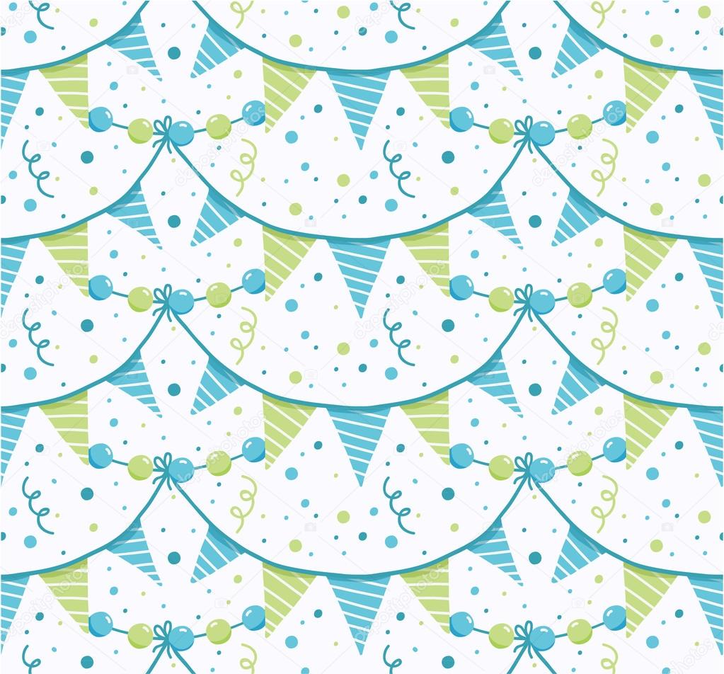 Party garlands seamless pattern.