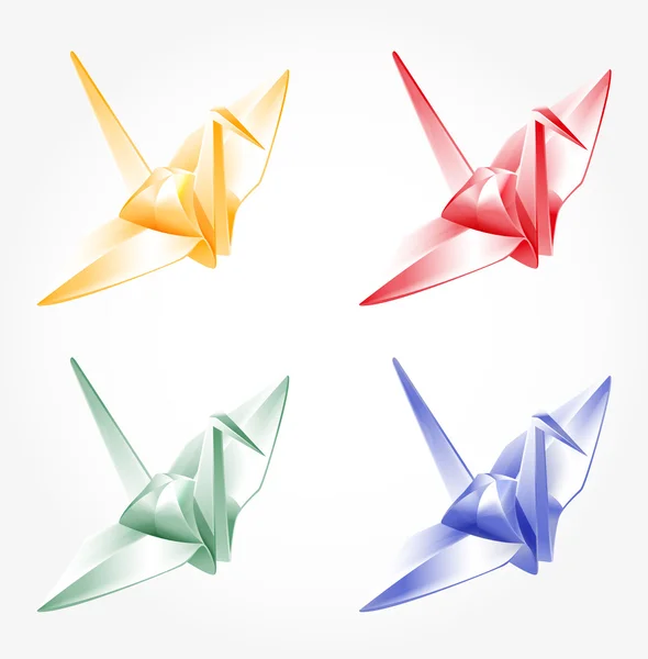 Gru origami — Vettoriale Stock