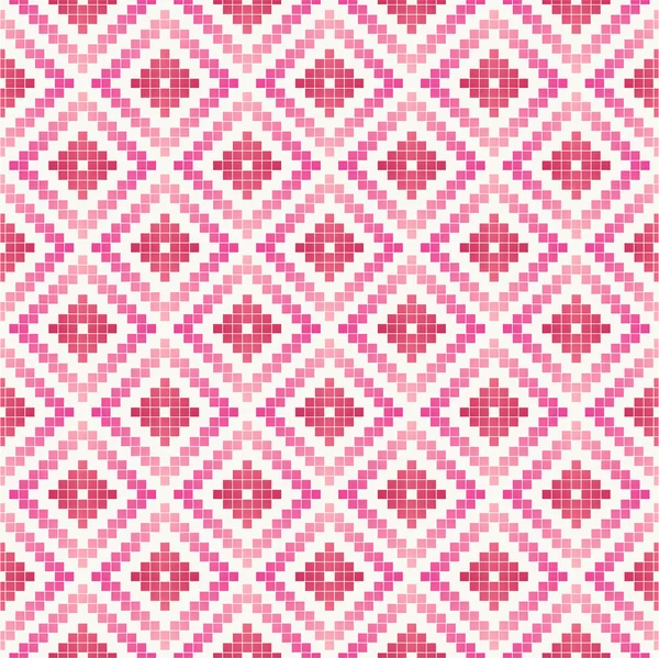 Modèle géométrique de pixel tribal en couleurs vertes . — Image vectorielle