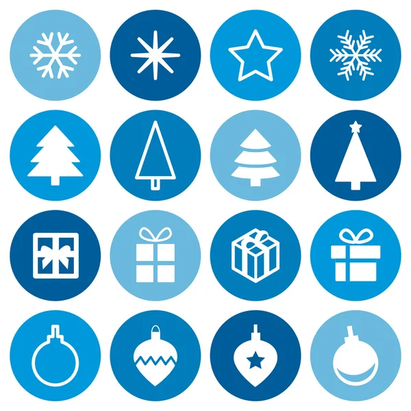 Ensemble de symboles décoratifs de Noël . — Image vectorielle