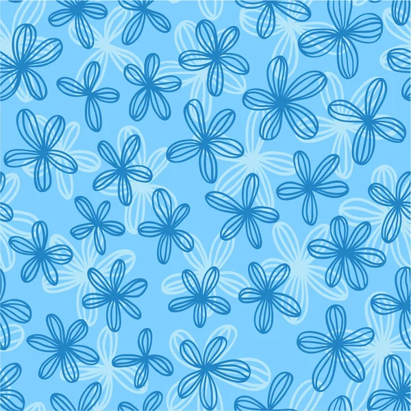 Patrón floral sin costuras en estilo doodle — Archivo Imágenes Vectoriales