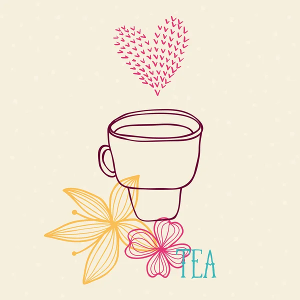 Fondo de fiesta de té simple . — Archivo Imágenes Vectoriales