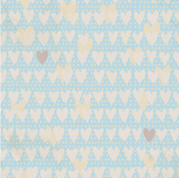 Romantic seamless pattern with small hand drawn hearts. — Stock Vector