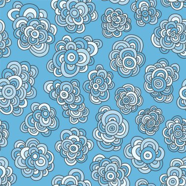 doodle tarzı sorunsuz çiçek desenli.