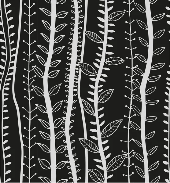 Texture des plantes dessinées à la main — Image vectorielle