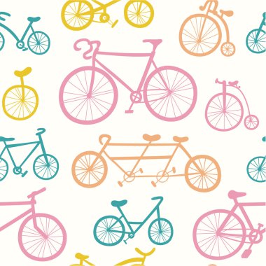 Bisiklet içeren deseni.
