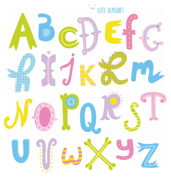 Hand drawn alphabet — Stock Vector