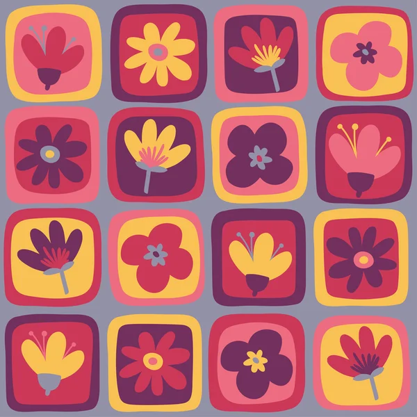 Motif avec des fleurs. — Image vectorielle