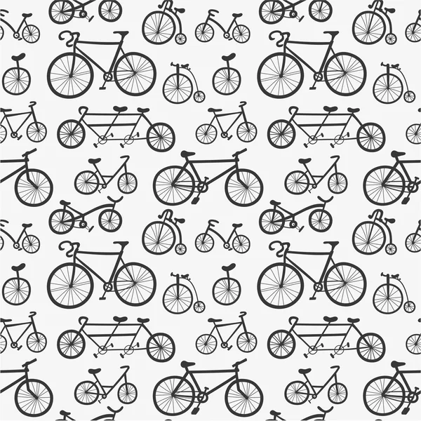 Mönster med cyklar. — Stock vektor