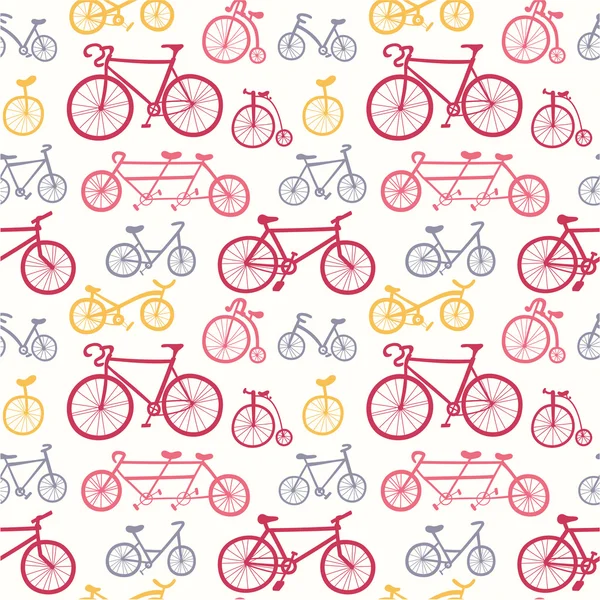 Μοτίβο με τα ποδήλατα. — Διανυσματικό Αρχείο