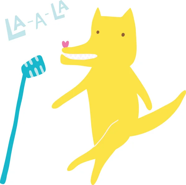 Dancing wolf. Stock Vector