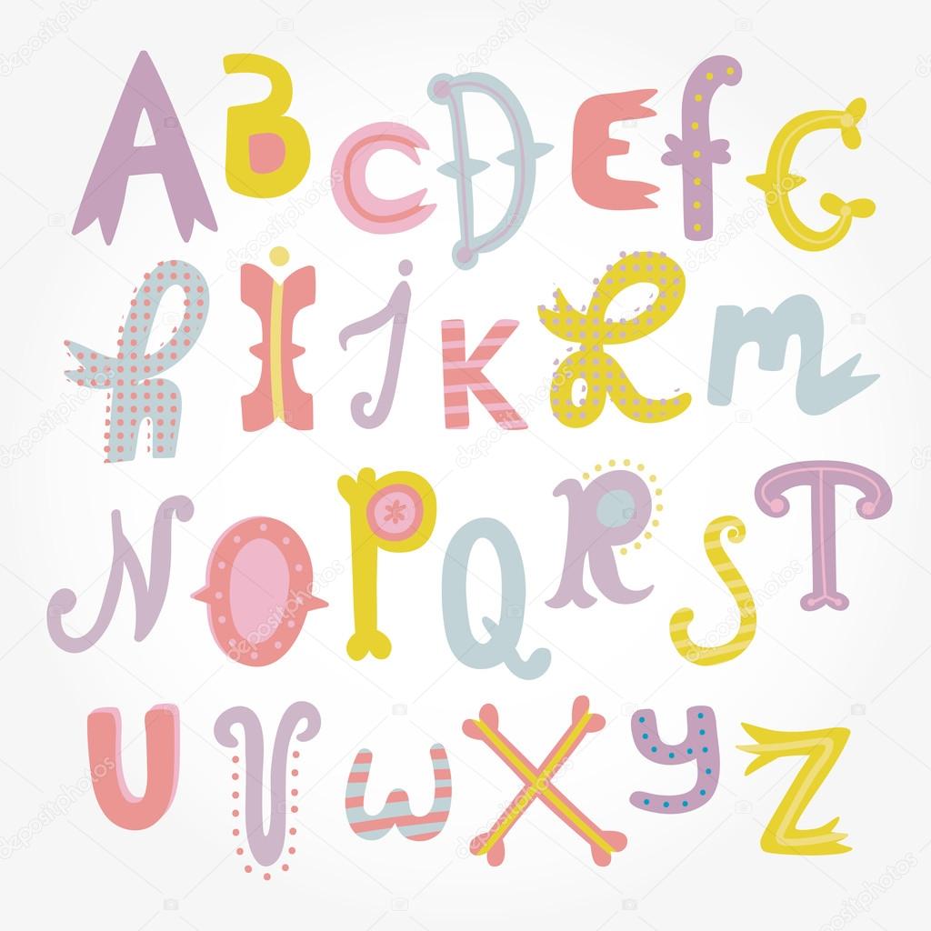 Hand drawn alphabet