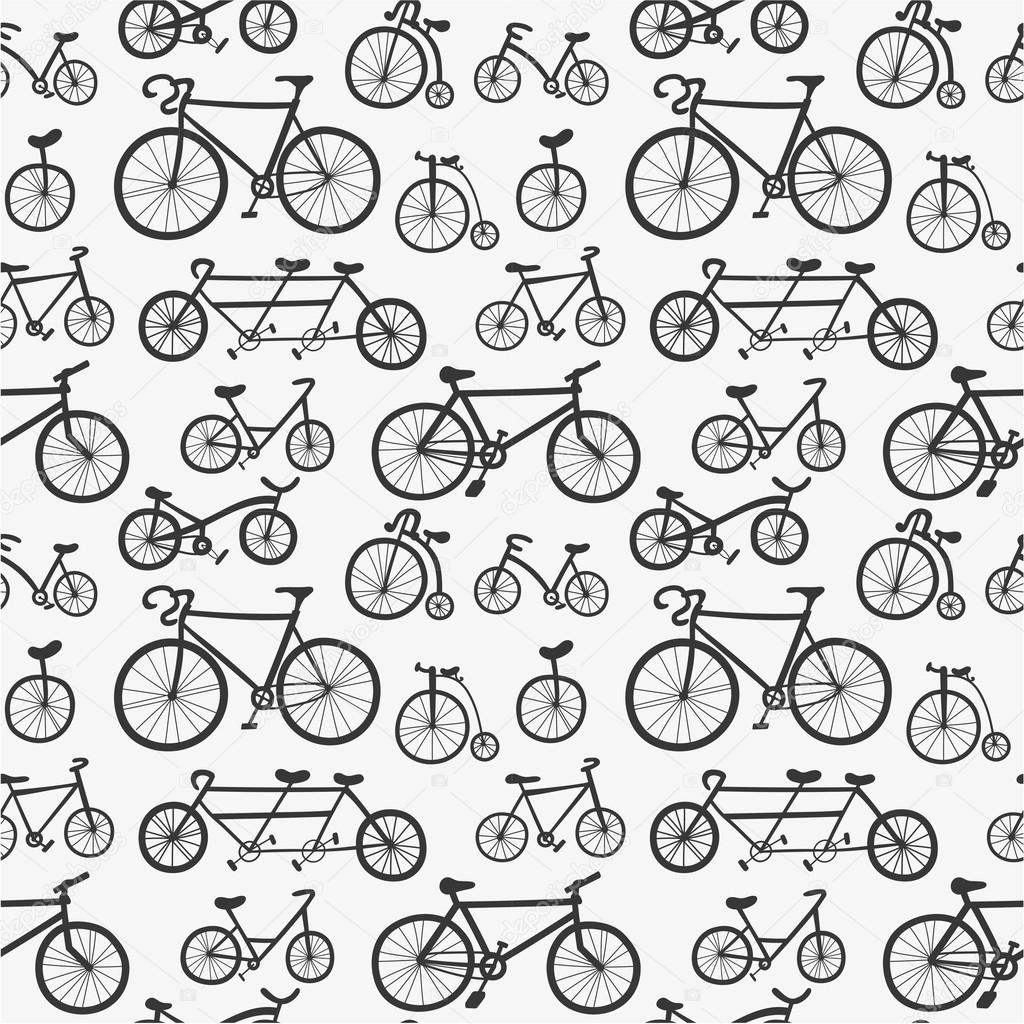 Pattern with   bicycles.
