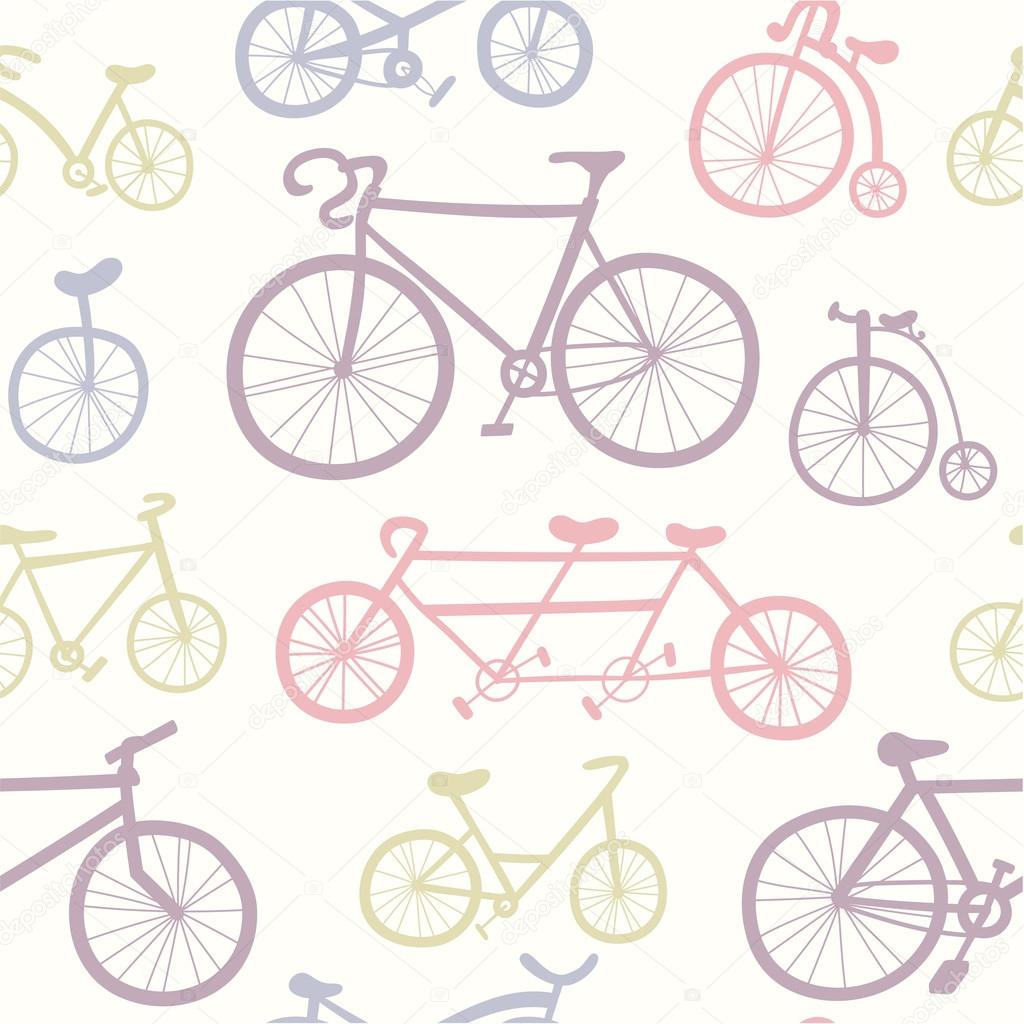 Pattern with   bicycles.