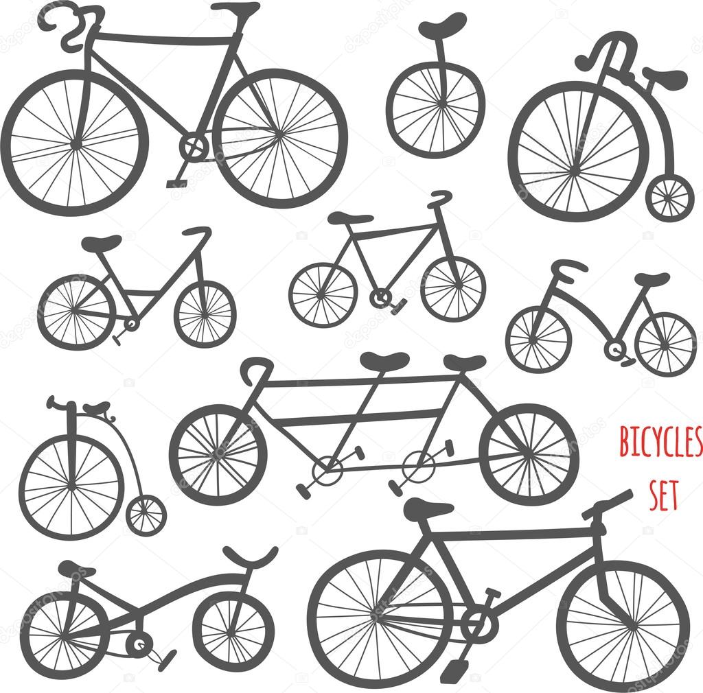 Pattern with   bicycles.