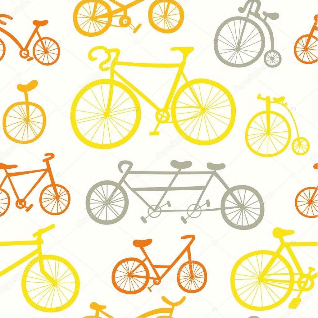 Pattern with   bicycles.