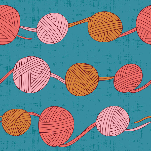 Pattern with balls of yarn. — Stock Illustration Pattern with balls of yarn. — Stock Vector