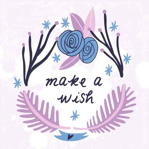 Make a wish inspiration background. — Stock Vector