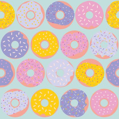 tatlı çörek ile çok renkli desen.