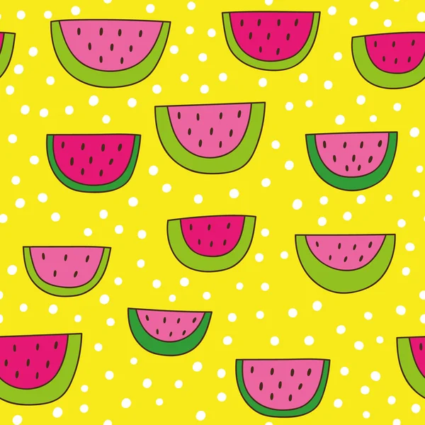 Patroon met watermeloen kruidnagel — Stockvector