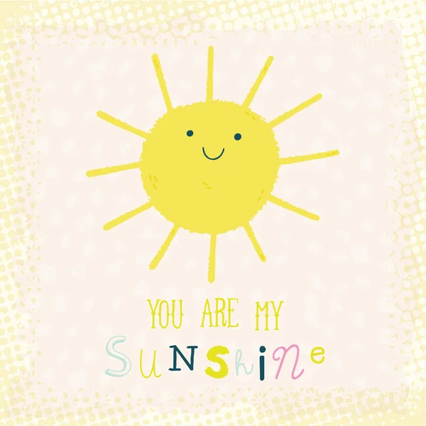 Vous êtes mon fond de soleil — Image vectorielle