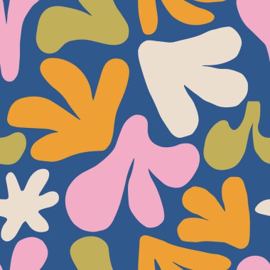 Elle çizilmiş, yumuşak ve akışkan hatları olan organik damlacıklar içeren soyut, pürüzsüz desenler. Tekstil, duvar kağıdı, kırtasiye, ambalaj için ideal tasarım