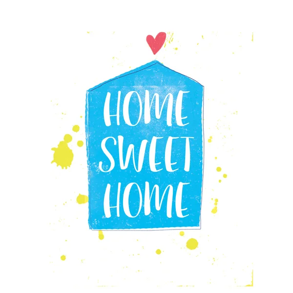 Cartaz de tipografia Sweet Home — Fotografia de Stock