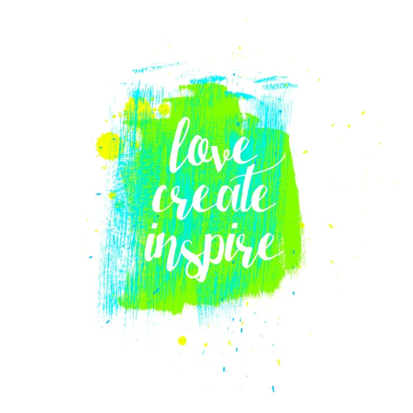 Love Create Inspire tipografía —  Fotos de Stock