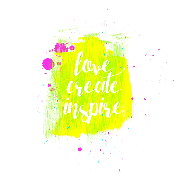 Love Create Inspire typography — Stock Photo, Image