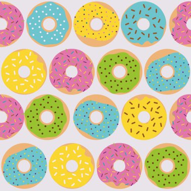 tatlı çörek ile çok renkli desen