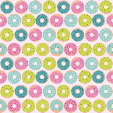 tatlı çörek ile çok renkli desen