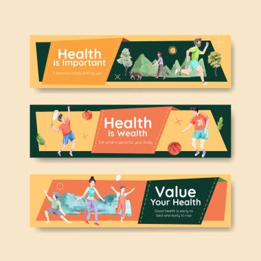 Reklam ve broşür suluboya vektörü için dünya ruhsal sağlık günü konsepti tasarımı