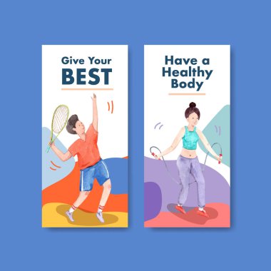 Dünya Ruh Sağlığı Günü broşür ve broşür ve broşür suluboya vektörü tasarımı ile Fyler şablonu