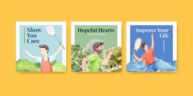 Reklam ve pazarlama için dünya ruhsal sağlık günü konsepti tasarımı şablonu