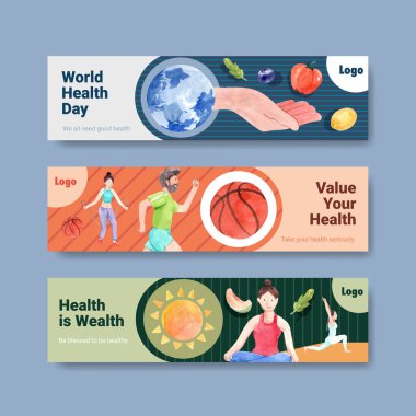 Reklam ve broşür suluboya vektörü için dünya ruhsal sağlık günü konsepti tasarımı