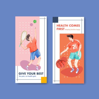 Reklam ve broşür suluboya vektörü için dünya ruhsal sağlık günü konsepti tasarımı